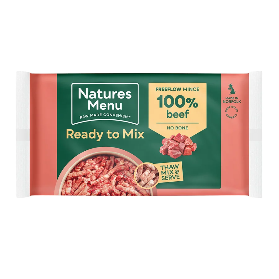 Relaxed Natures Menu flow Frozen Adult Dog Food Beef 2kg First-Class
