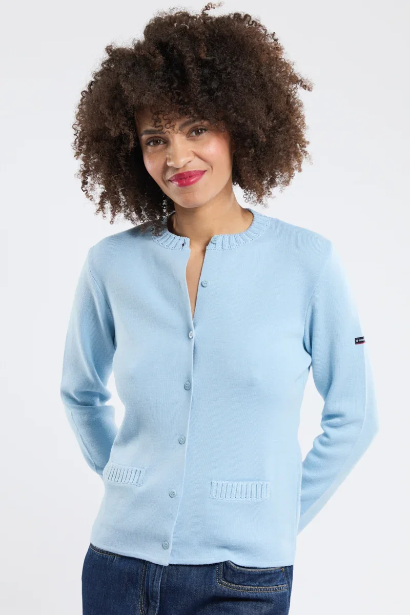Reusable Cardigan col rond – Laine et acrylique Selected