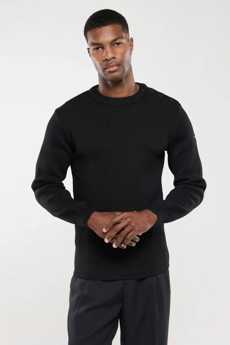 Classic Pull marin uni Fouesnant – laine Functional