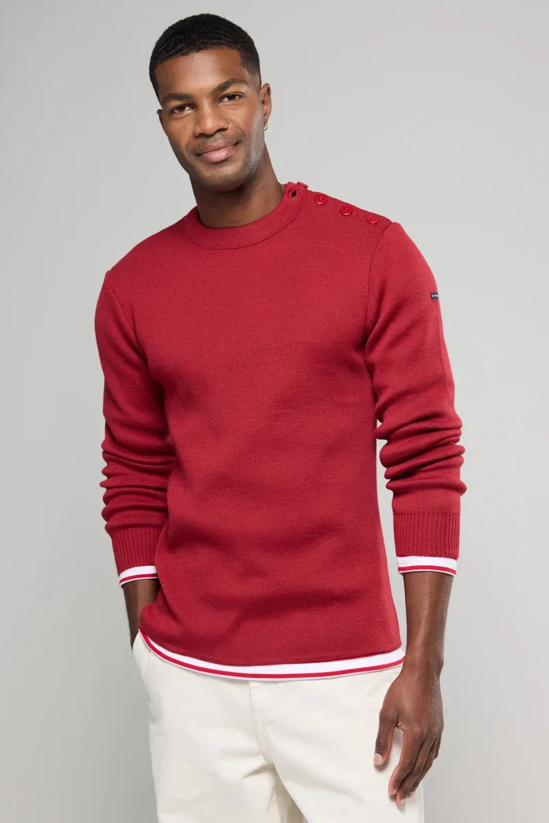 Premium Pull marin uni Fouesnant – laine Relaxed