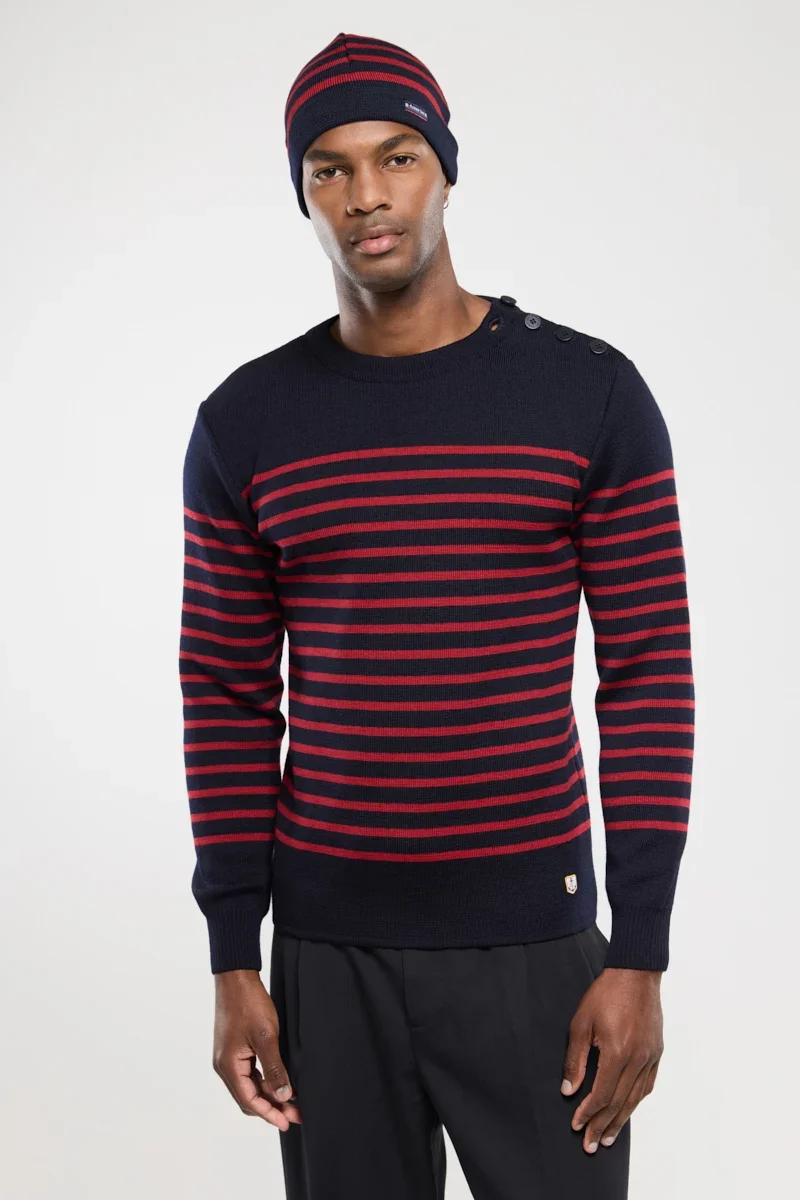 Classic Pull marin rayé Molène – laine Comfortable