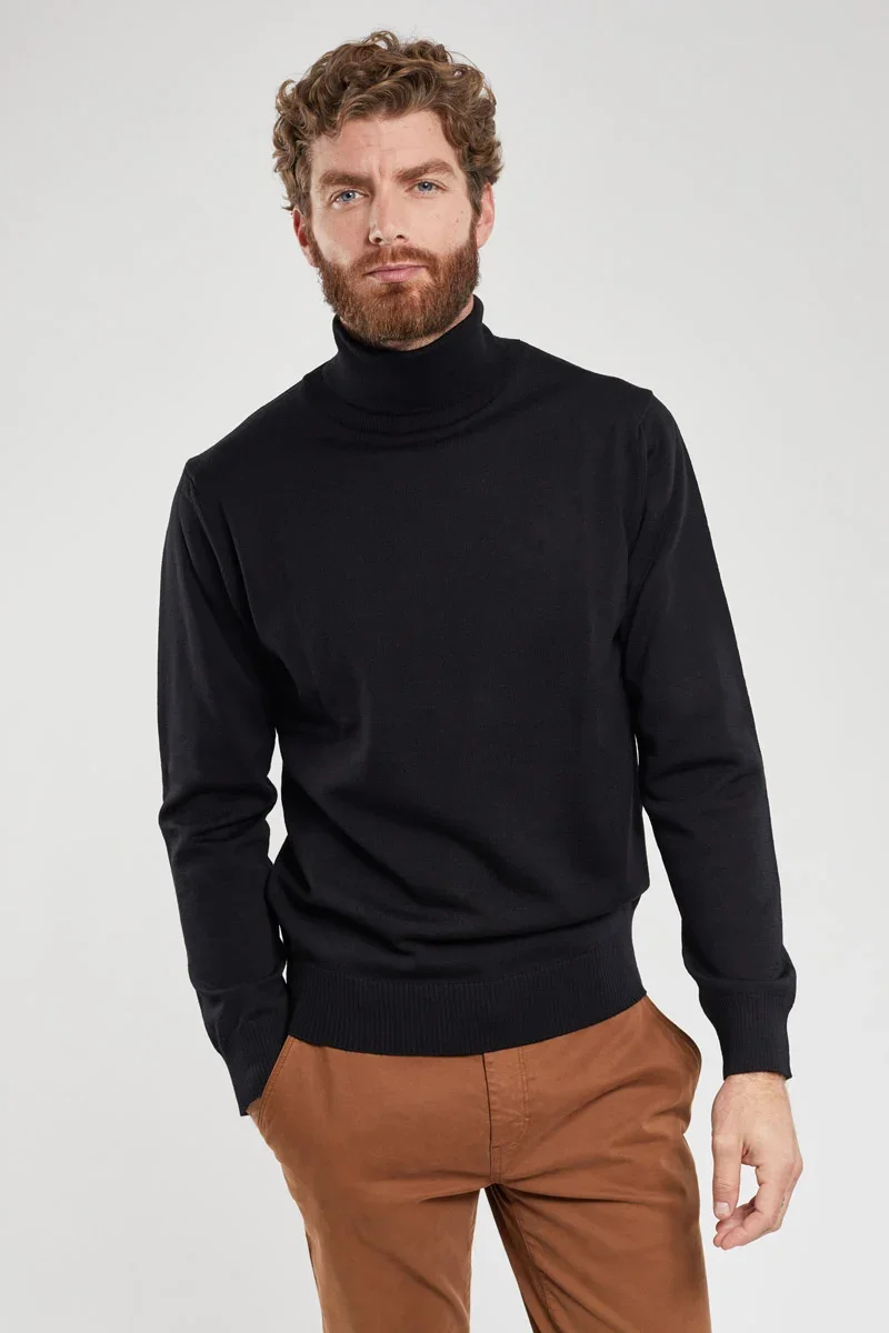 Outstanding Pull col roulé Ferel – laine mérinos Stylish
