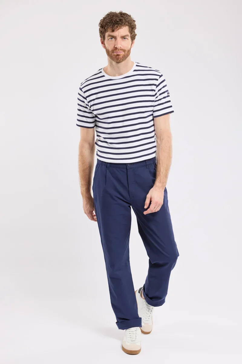 Original Design Pantalon Gabare coupe droite – coton Sophisticated