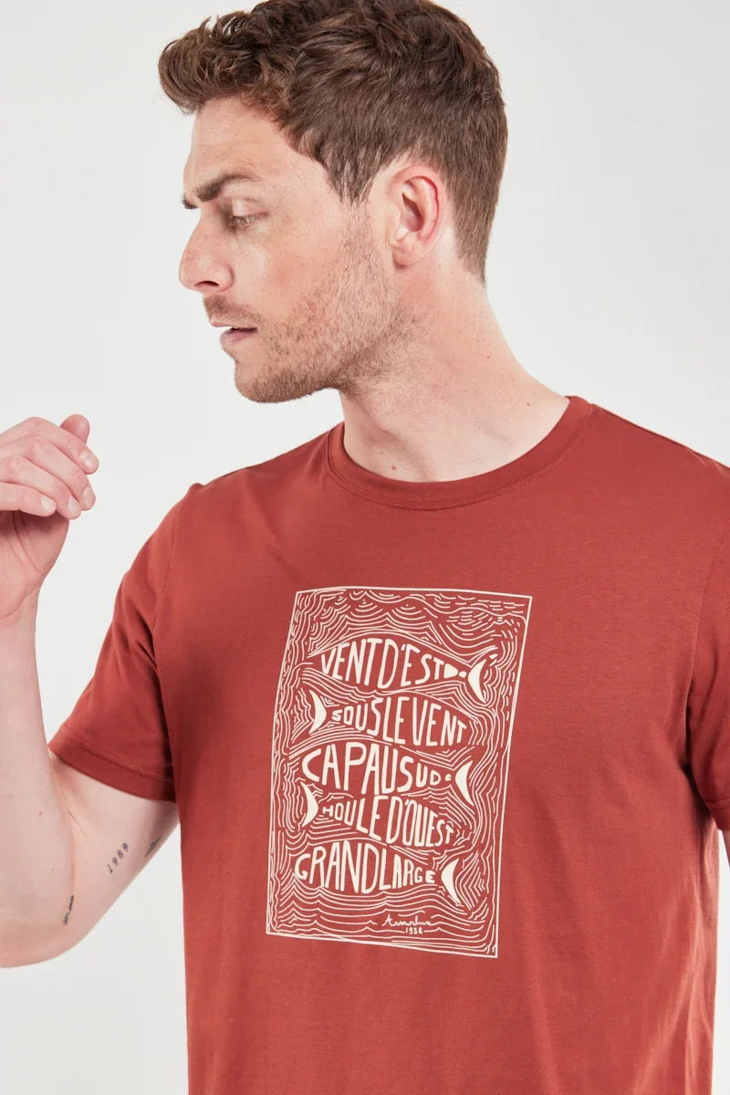 Fine T-shirt sérigraphié vent d’est – coton léger Convenient
