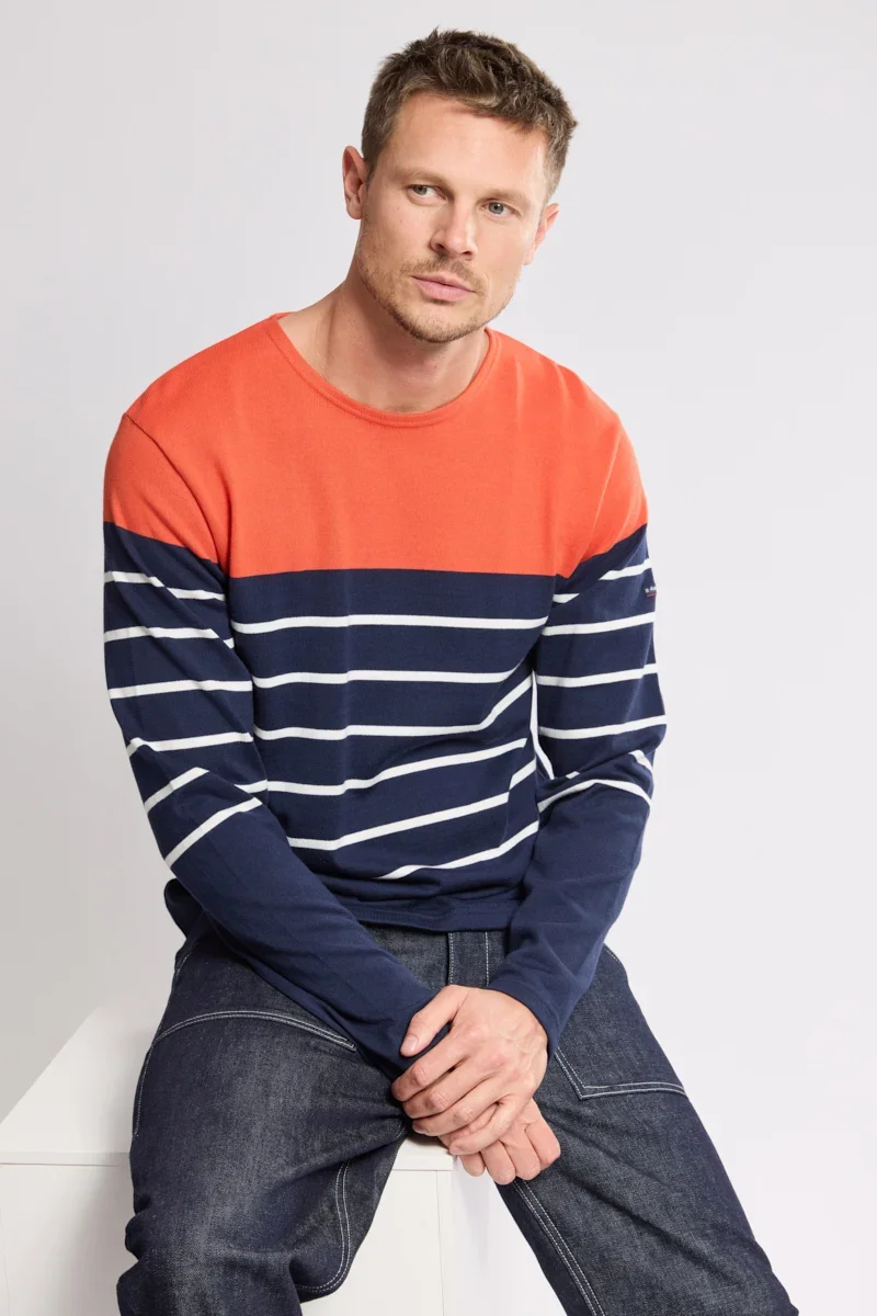 Consistent Marinière tricolore Heritage – coton rustique Optimized