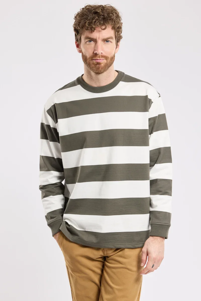Relaxed Long-sleeved striped T-shirt – lightweight cotton Specialty