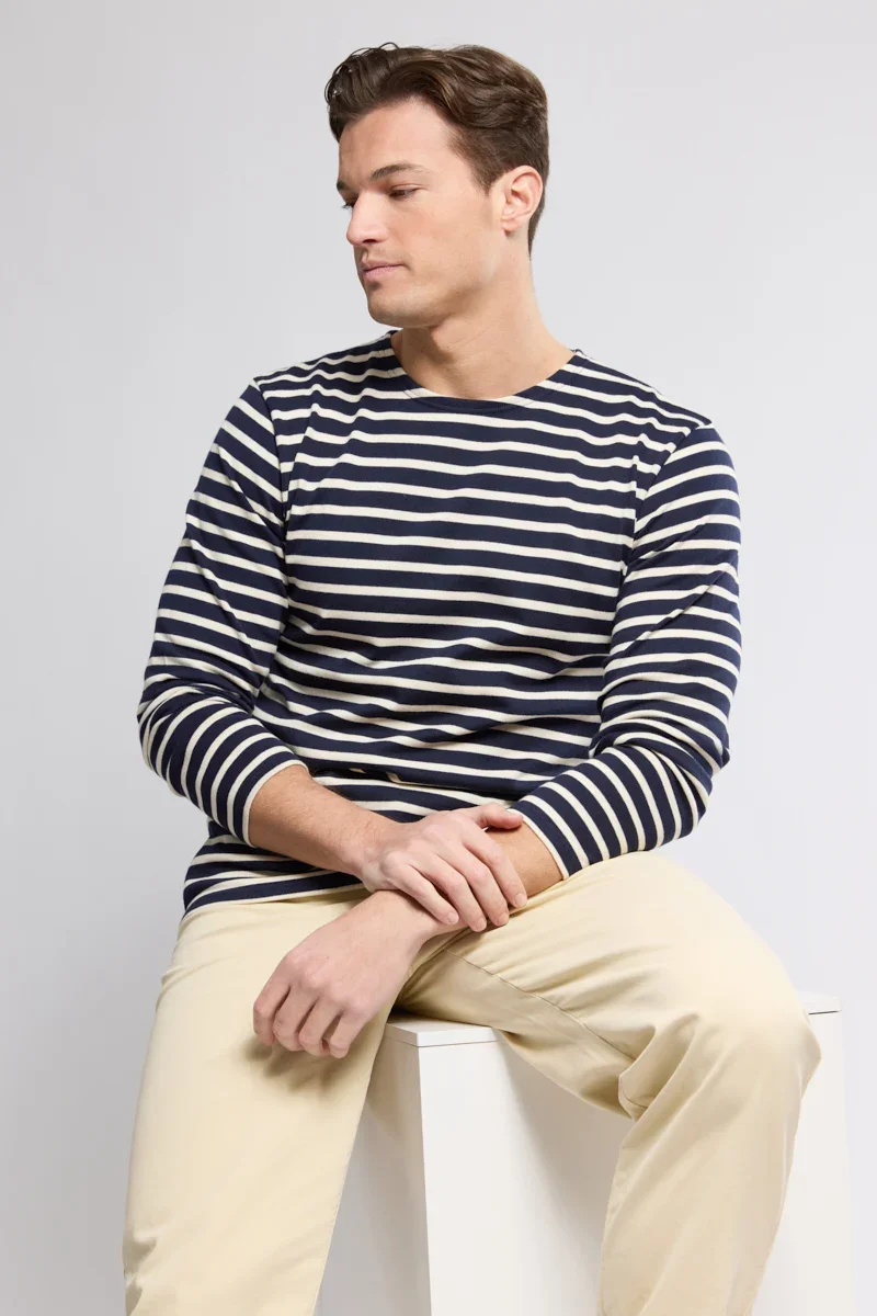 Genuine Breton striped shirt – organic rustic cotton High-Quality