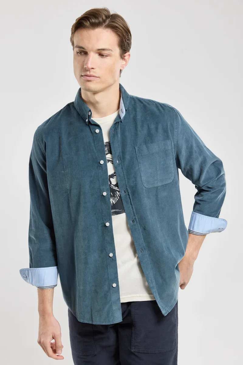 Comfortable Comfort fit shirt – short-pile velvet Expertly Made