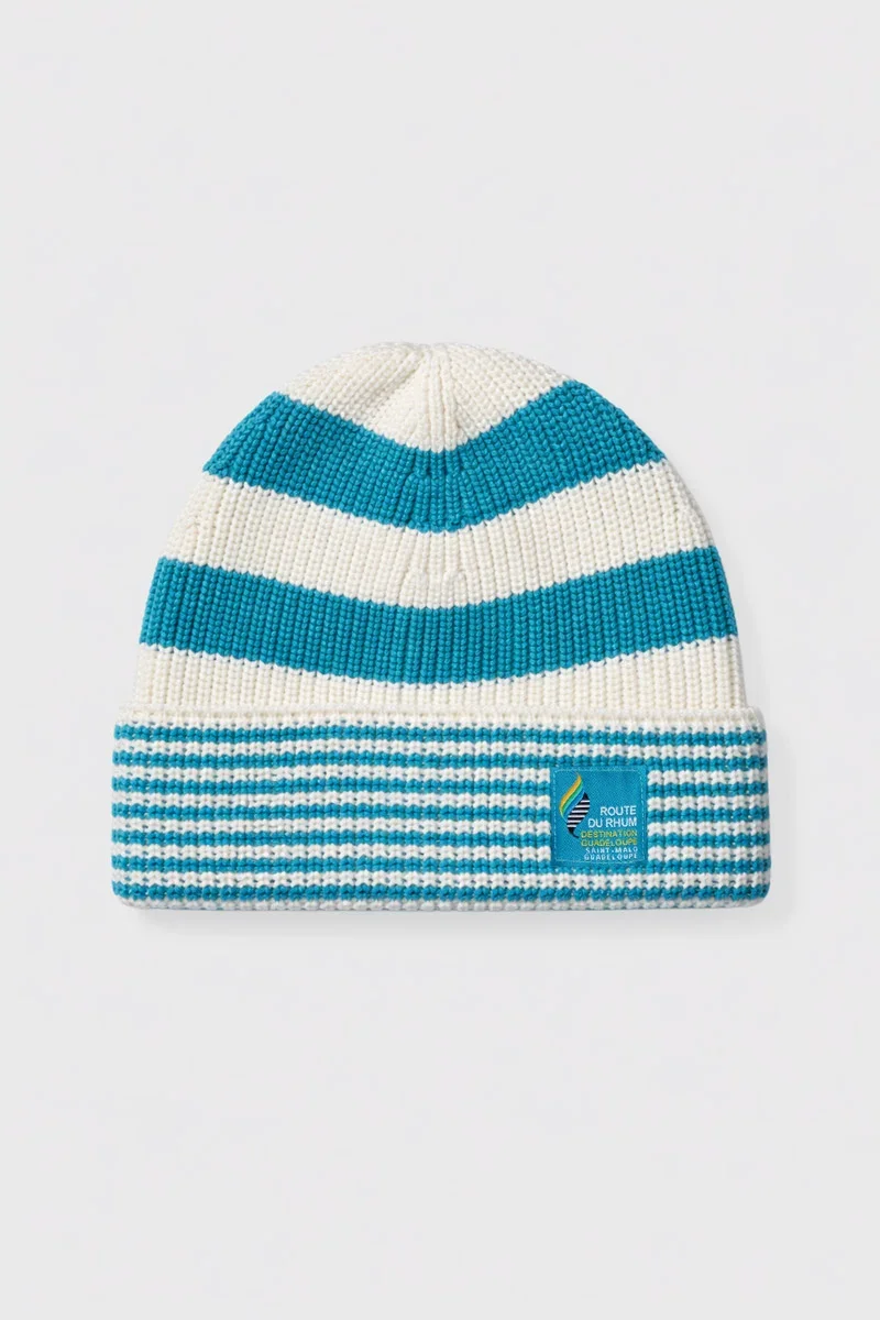 Elite Striped beanie – cotton and merino wool Soft