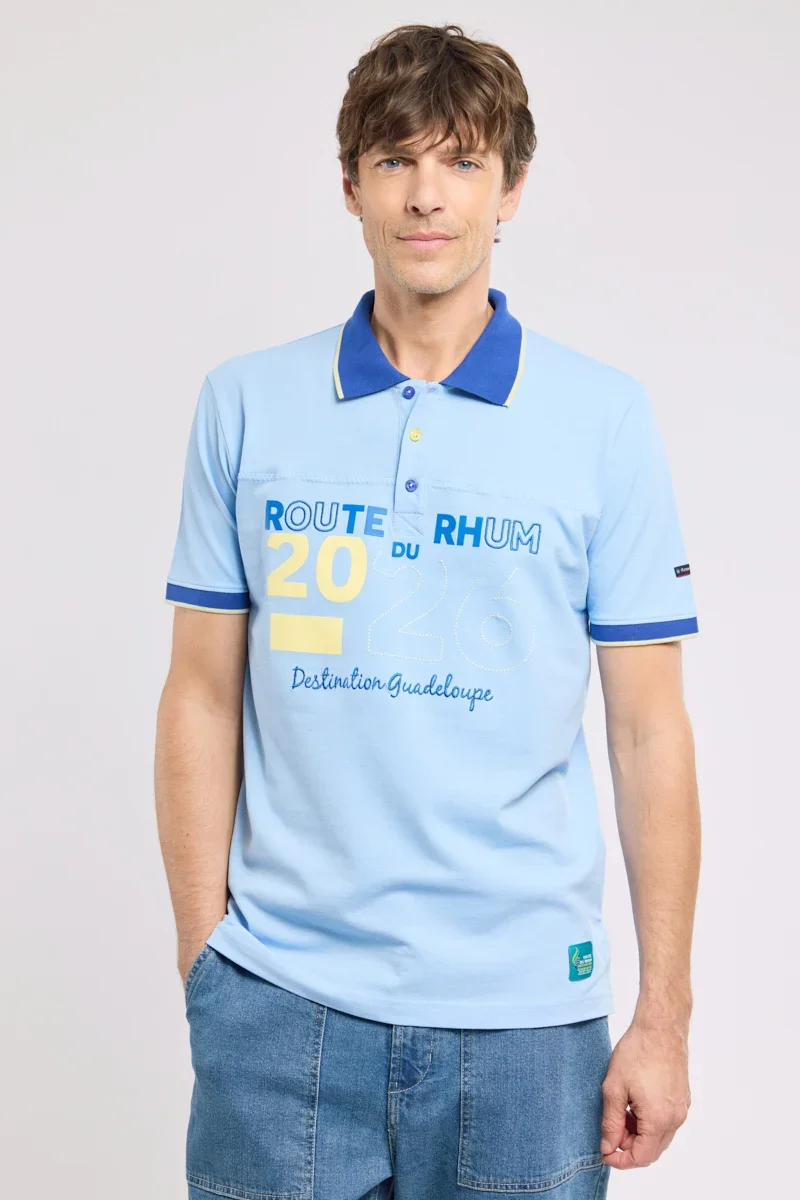 Green Embroidered polo shirt for men – cotton Safe