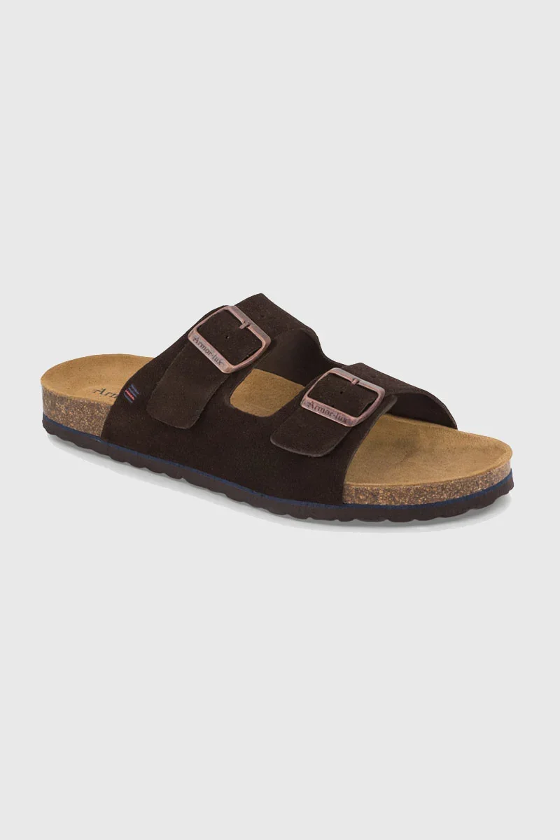 Contemporary Zef two-strap mules – leather Enhanced