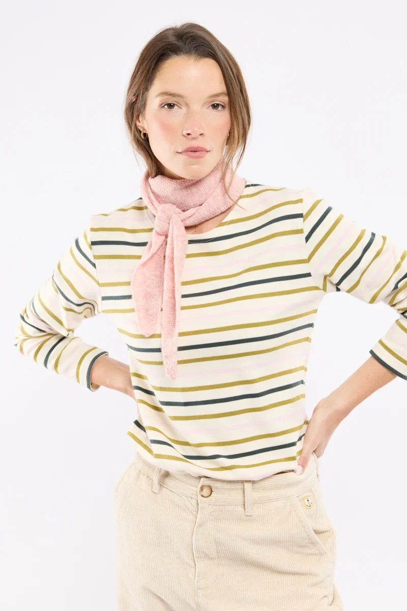 Innovative Three-colour striped top – thick cotton Modern