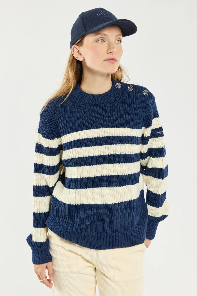 Sophisticated Striped sweater – wool Trendy