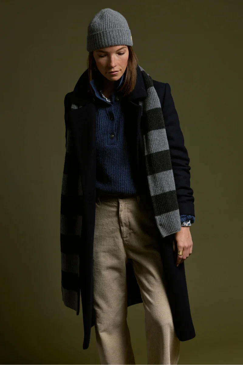 Solid Long peacoat – wool Original Design