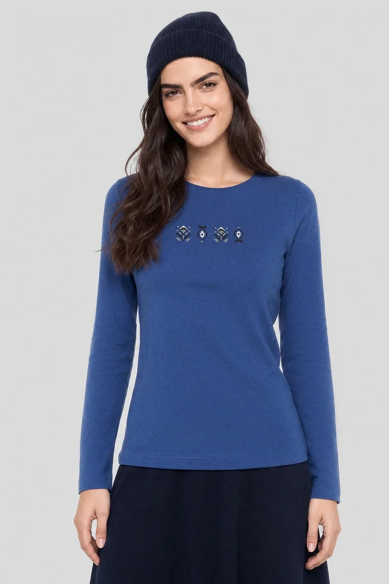 Versatile Long-sleeve T-shirt – light cotton Smooth