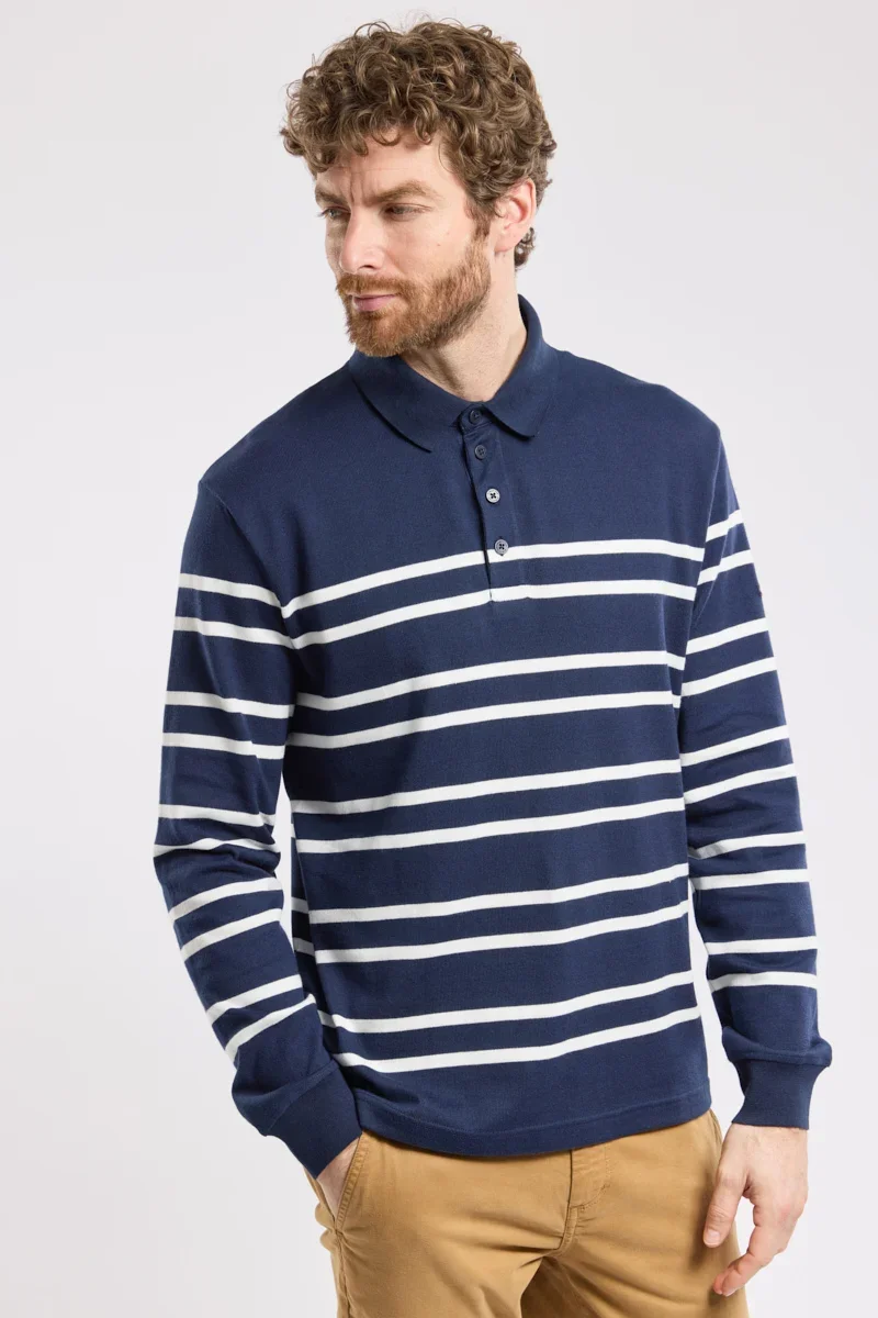 Crafted Polo rayé – coton rustique Easy-to-Use