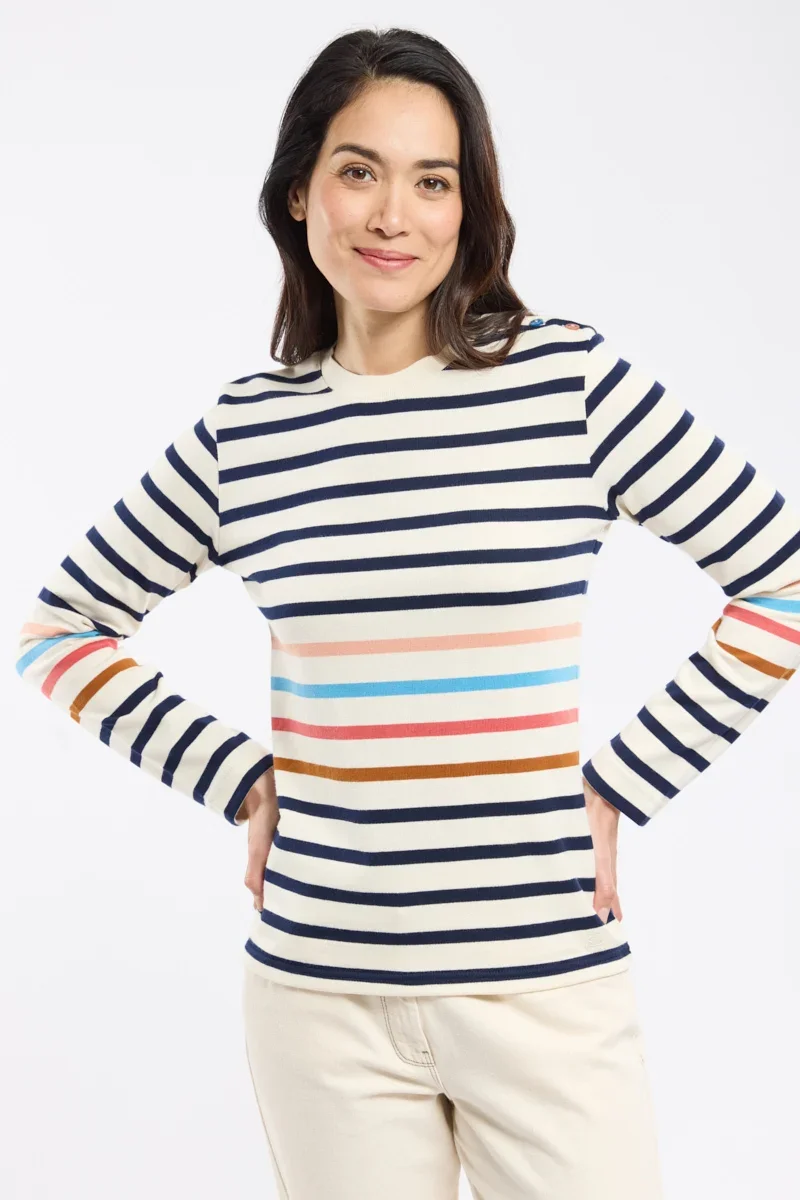 Crafted Marinière rayée Deauville – coton rustique High-Performance