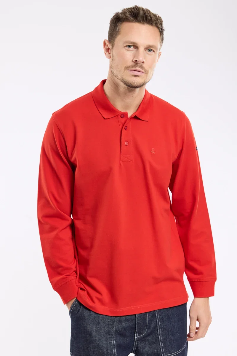 Fashionable Polo manches longues – coton piqué Exceptional