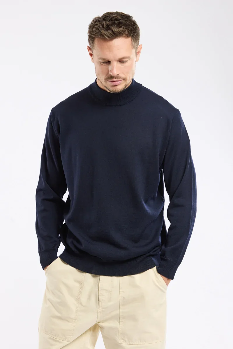 Long-Lasting Pull col cheminée Bérac – laine Sustainable