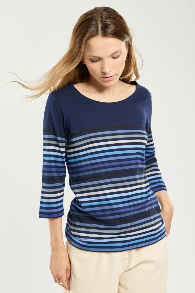 Environmentally Friendly Marinière 10 couleurs – coton Flexible