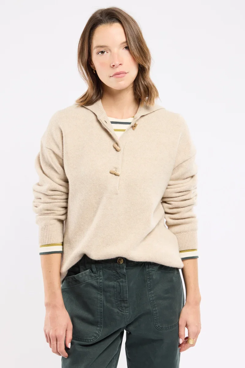Unique Pull col vareuse – laine Responsible