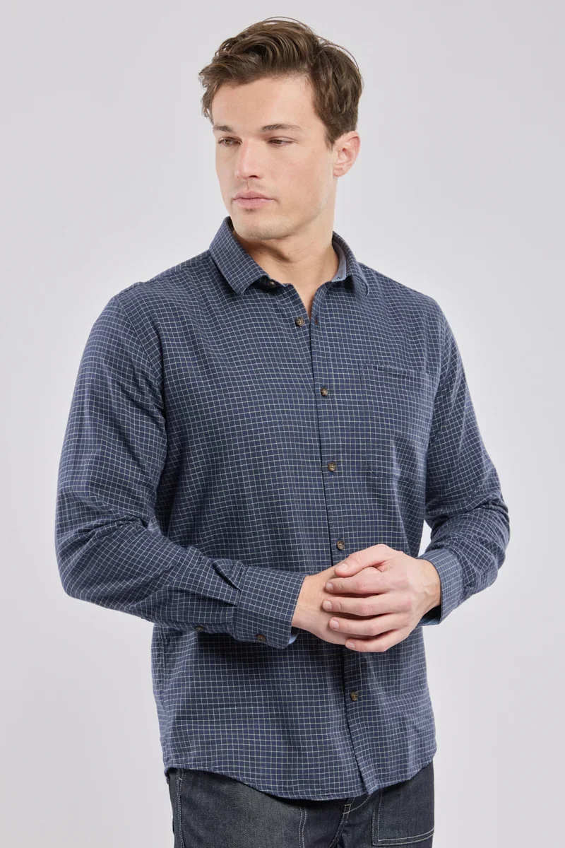 Minimalist Chemise manches longues droite col souple Breathable
