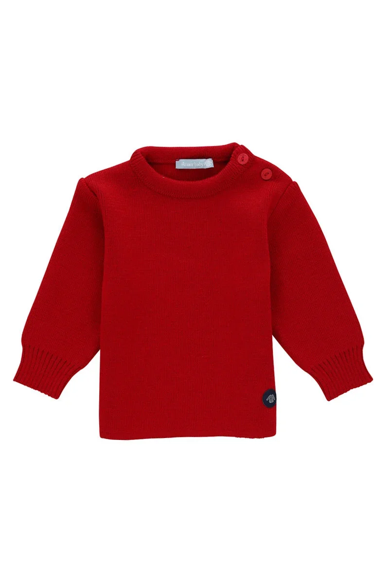 Modern Baby’s Fisherman jumper – wool and acrylic Stylish