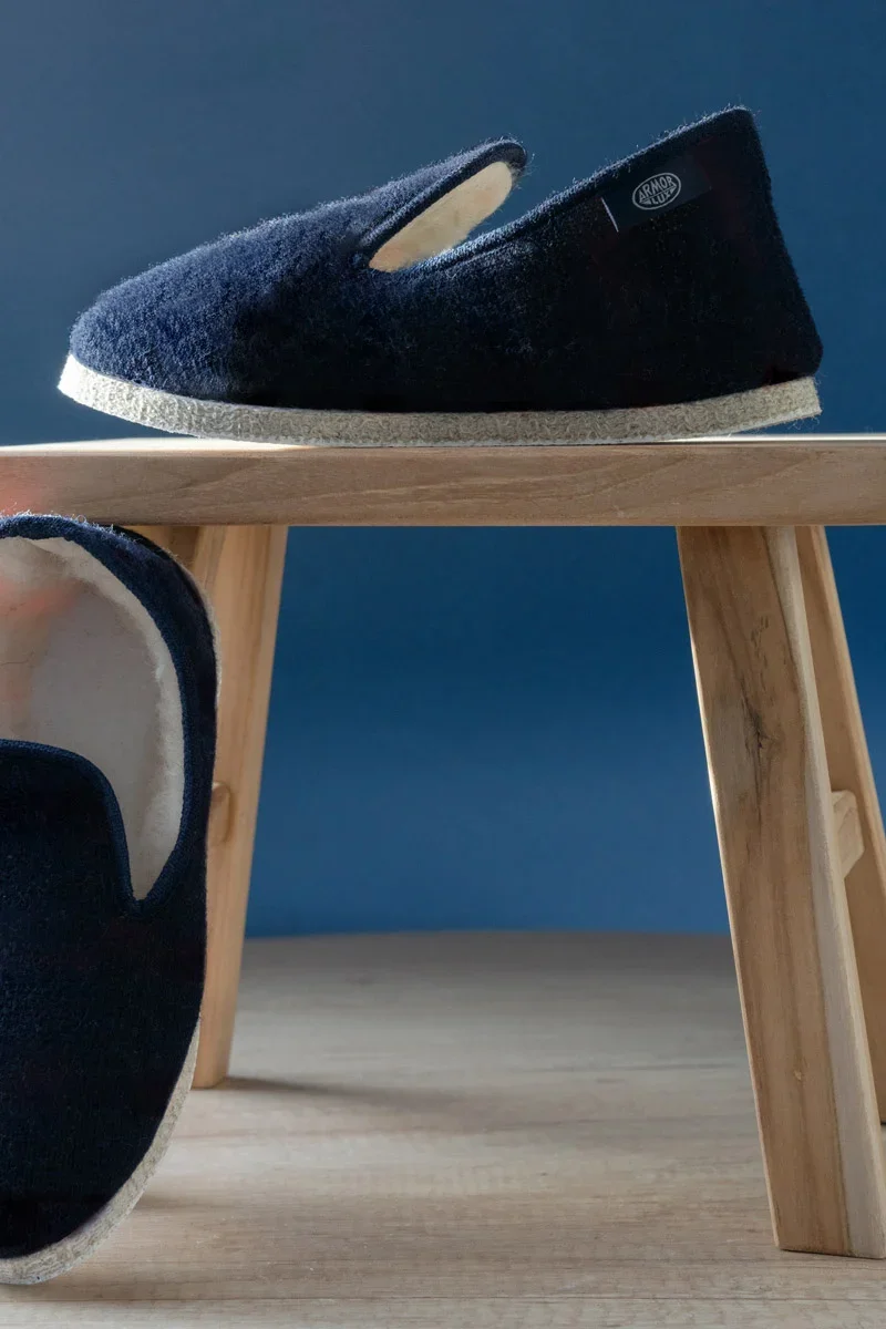 Lightweight Plain slippers size 44 to 47 – wool Traditional