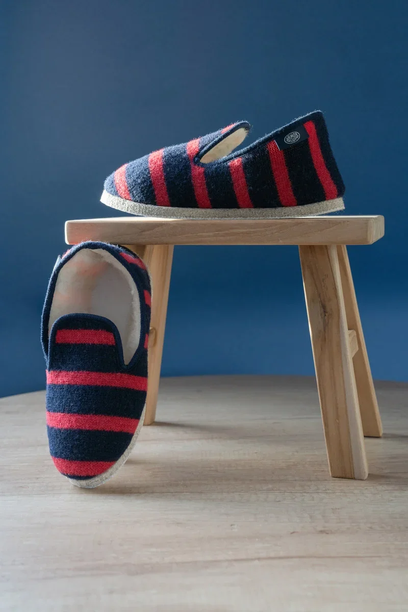 Clean Striped wool slippers – from 35 to 43 Proven