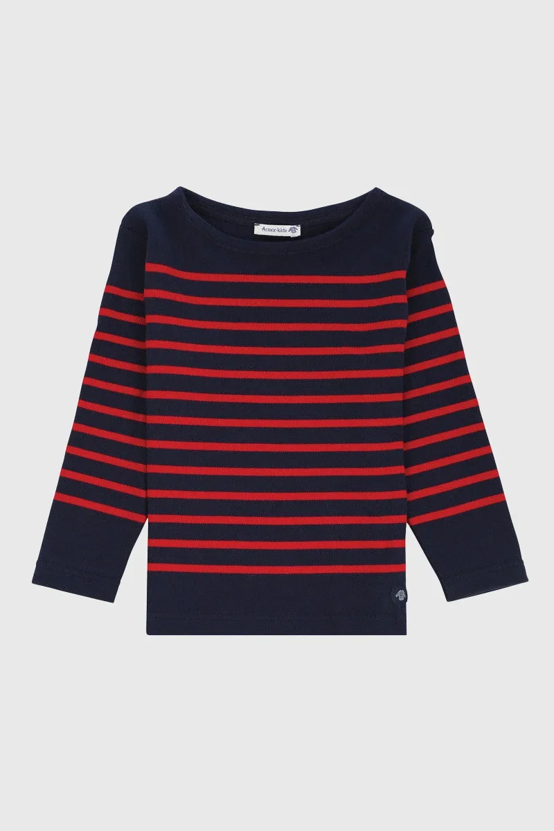 Enhanced Breton striped shirt Kids – interlock cotton Excellent