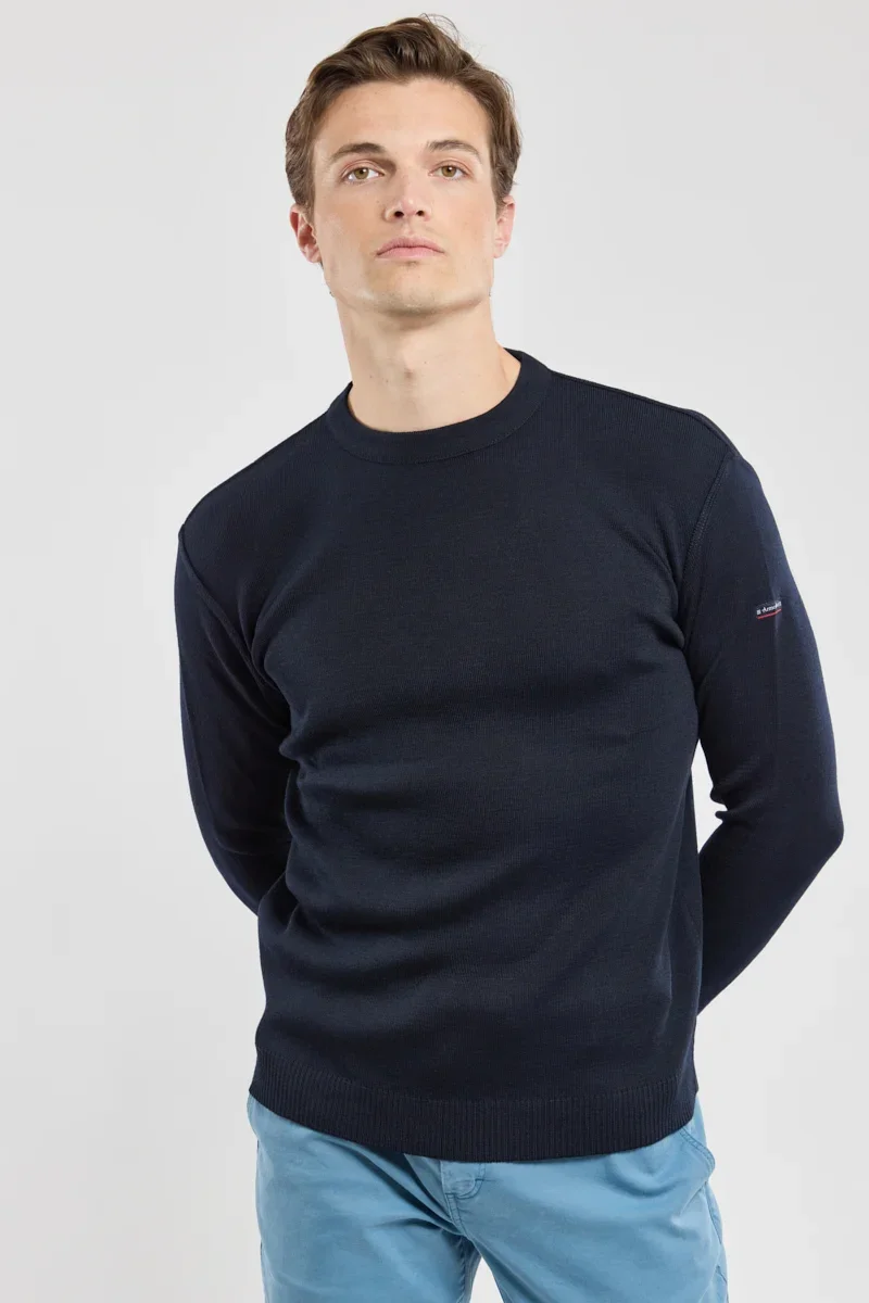 Smart Crew neck jumper – wool and acrylic Relaxed