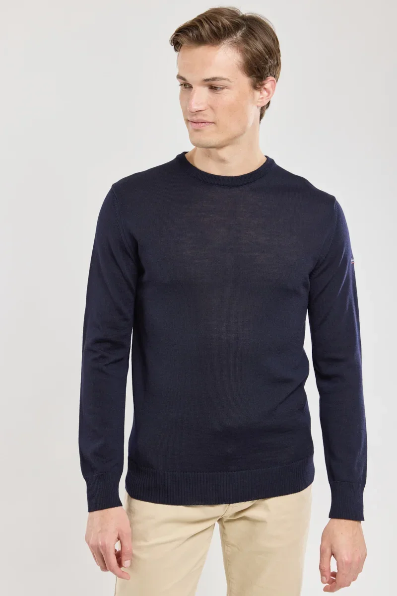 Smart Round neck sweater Damgan – merino wool Eco-Friendly