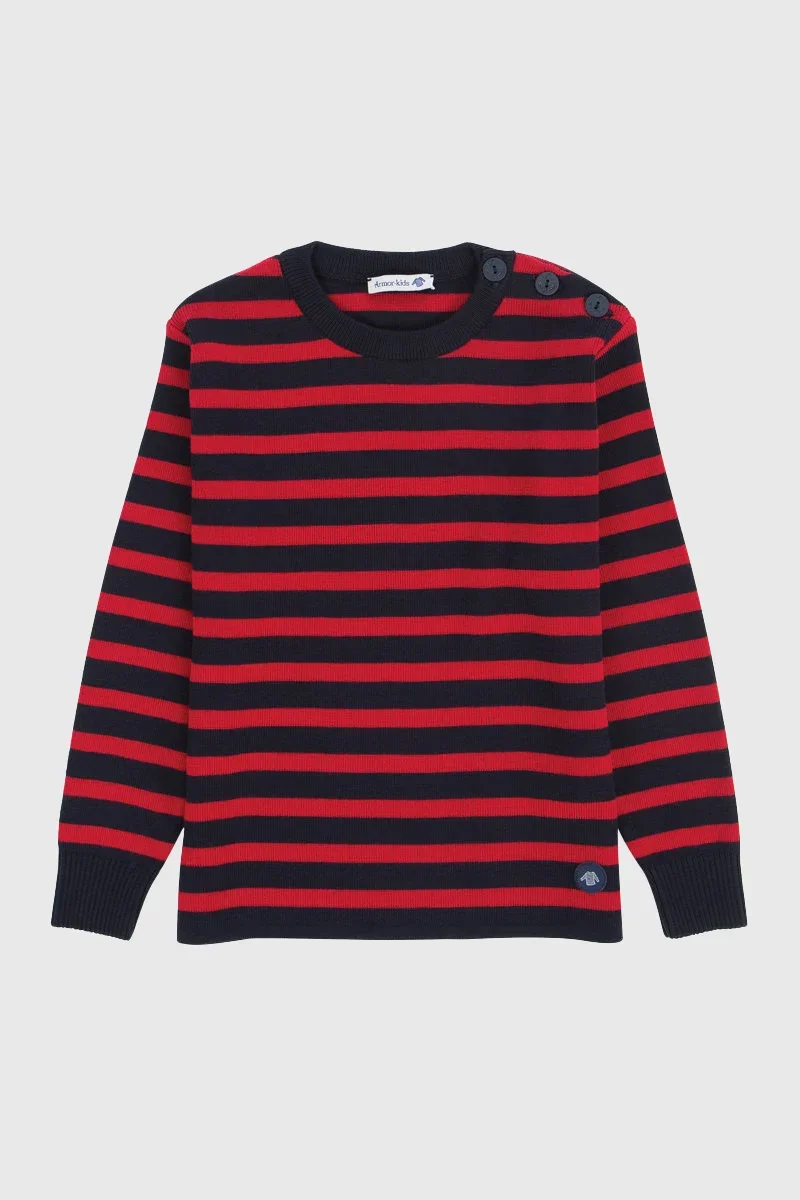 Luxury Fisherman jumper Kids – merino wool Minimalist
