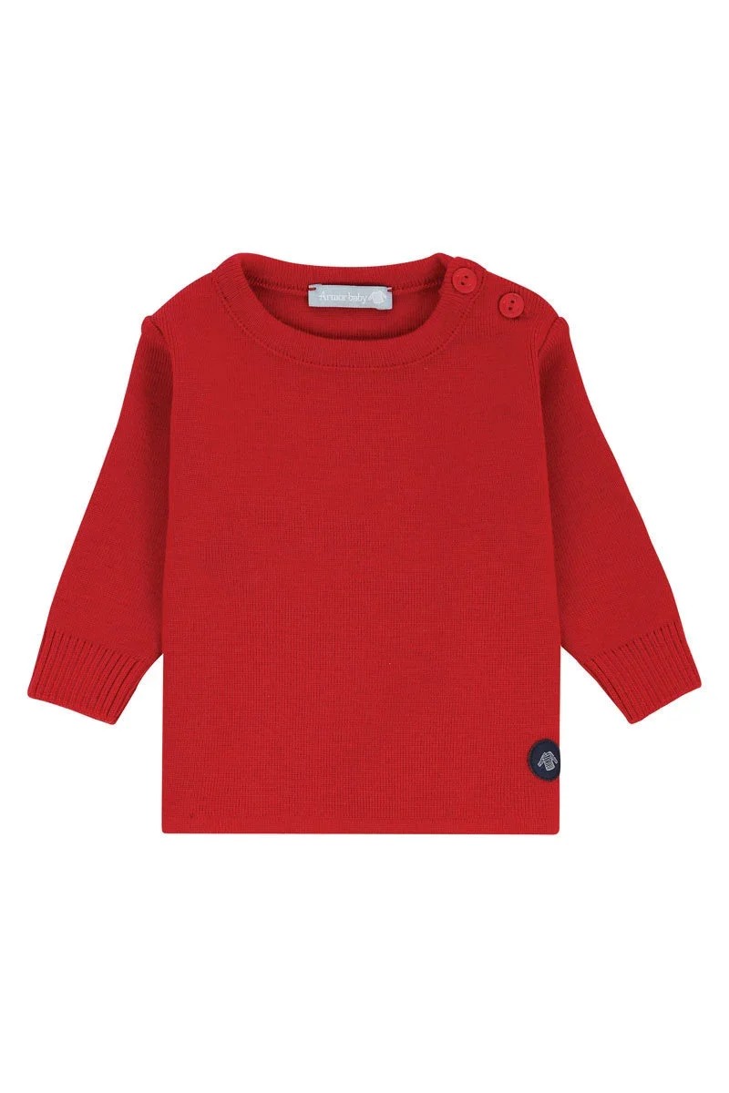 Enhanced Baby’s Fisherman jumper – merino wool Unique