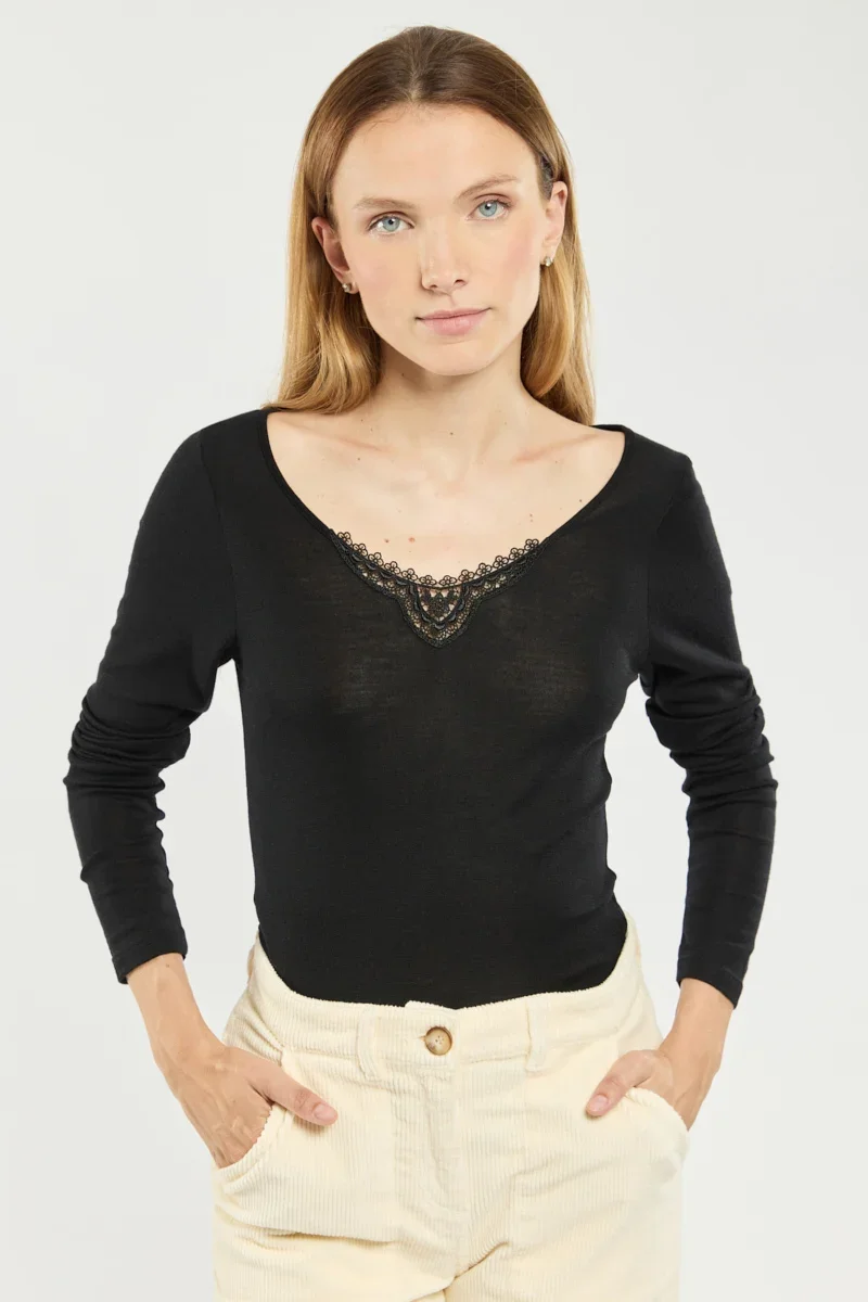 Specialty Long-sleeved T-shirt – wool and silk Innovative
