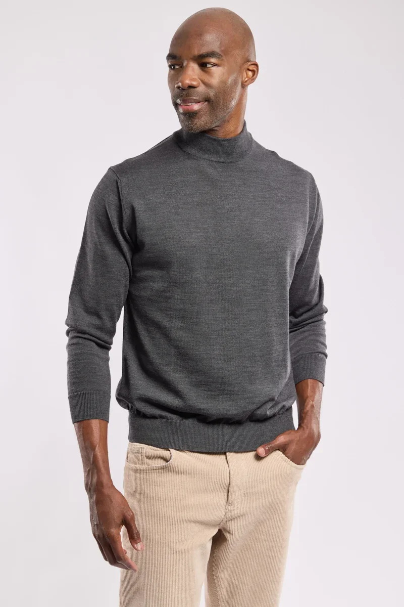 Efficient Bérac polo neck jumper – merino wool Premium