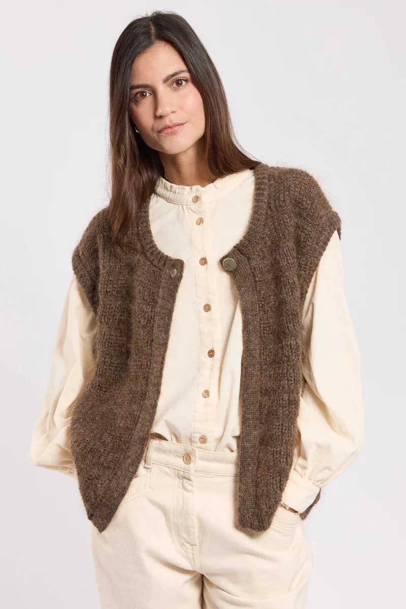 World-Class Sleeveless cardigan Ysée – mohair Minimalist