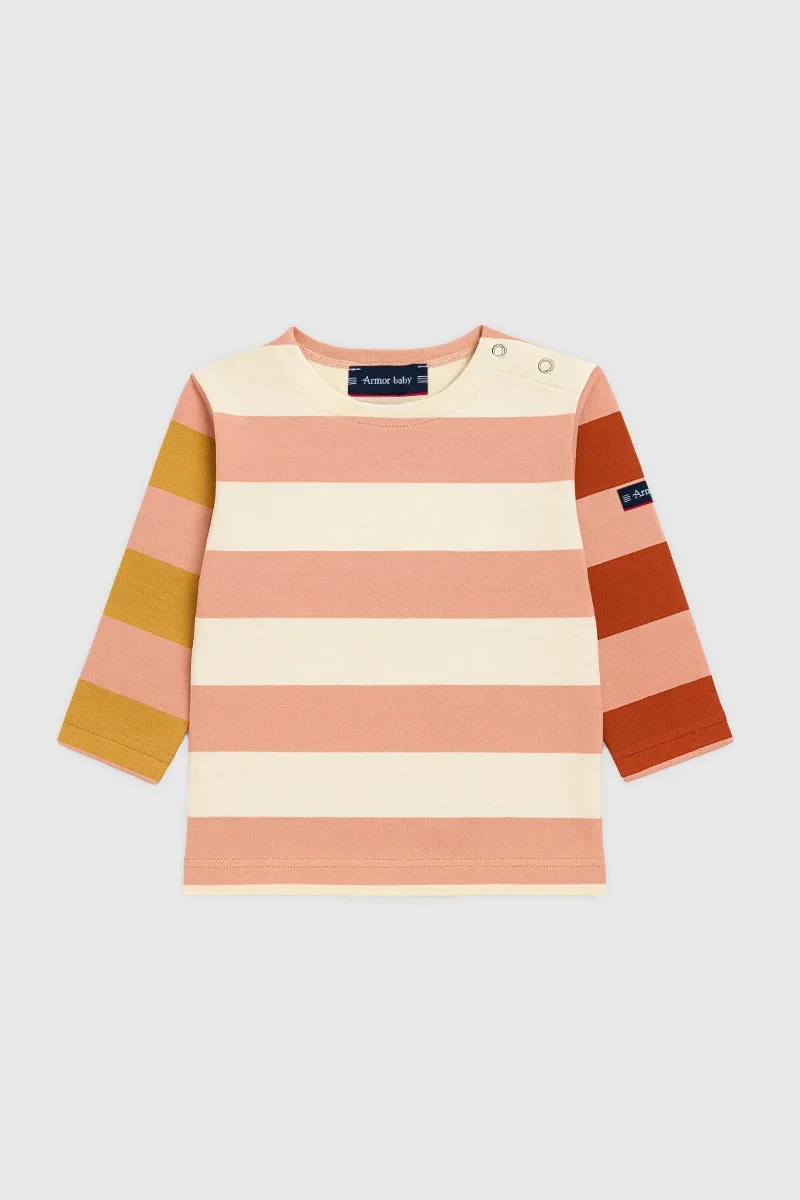 Powerful 4-colour baby Breton striped shirt – cotton Expertly Made