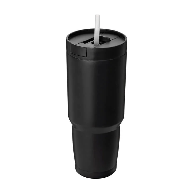 Long-Lasting 30 oz Travel Tumbler with Two-Way Sliding Lid 01719B Elegant