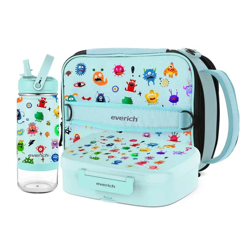 Reliable -Selling Stainless Steel Water Bottle and Compartments Plastic Bento Box Lunch Kit Exceptional