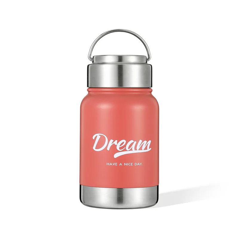 Powerful 350ml Wide Mouth Double Wall Water Bottle Secure