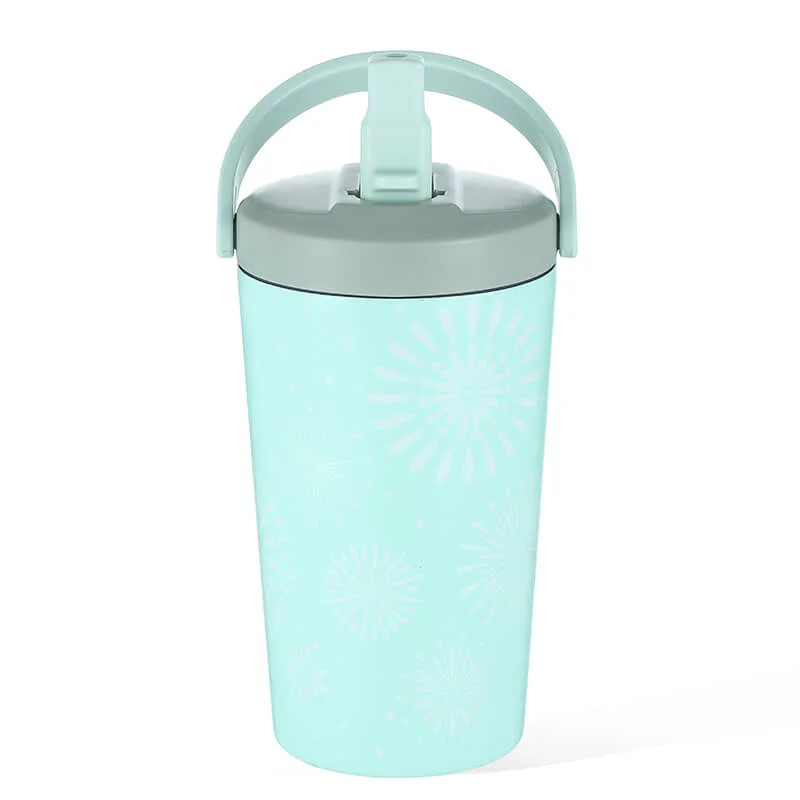 Green 14oz Vacuum Insulated Tumbler With Handle 01073A1 Environmentally Friendly