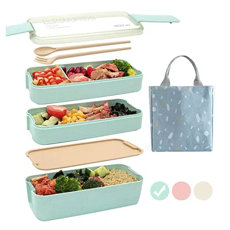 User-Friendly 3-In-1 Compartment Leak-proof Lunch Box Set FCP7001 Expertly Made
