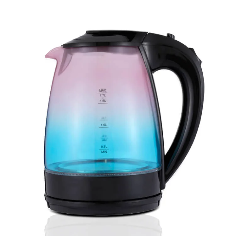 Soft 1.7L Colorful LED Light Glass Electric Kettle EHO90019 Prestigious