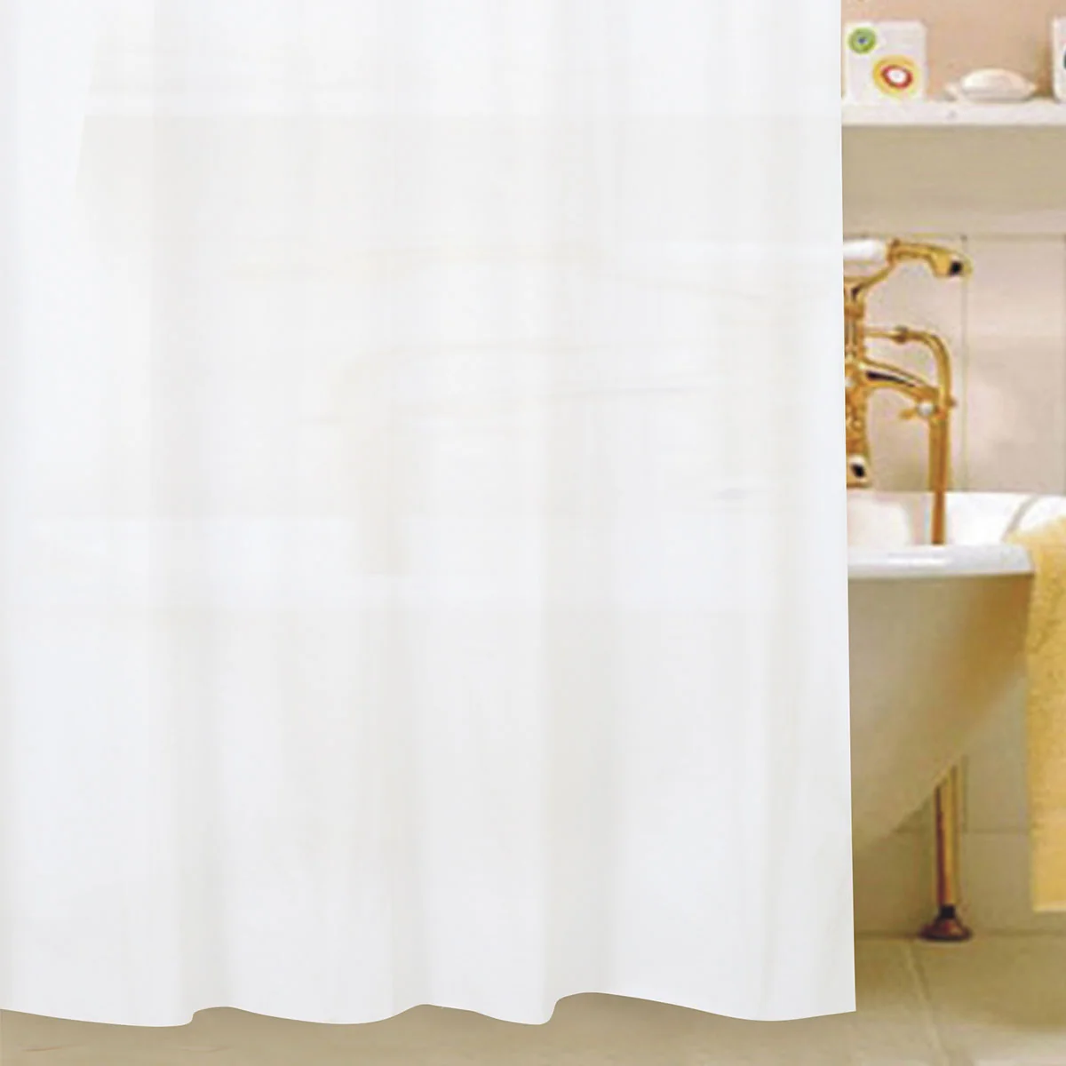 Elegant SHOWER CURTAIN PLAIN 135X180 Enhanced