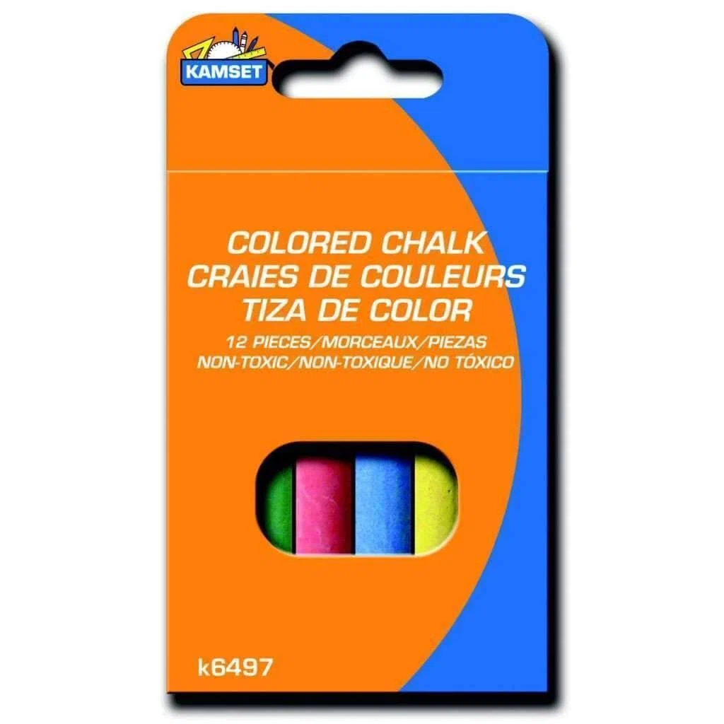 Comfortable Chalk – Coloured 12 Pcs Recyclable