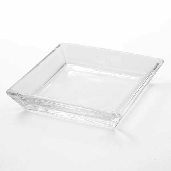 Functional GLASS SQUARE PLATE 10CM Eco-Friendly