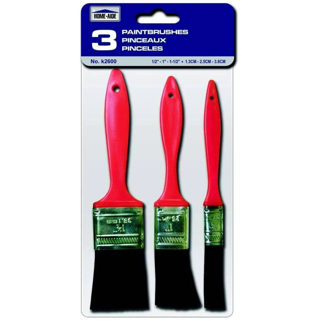 Recyclable Paint Brushes Set Of 3 Soft