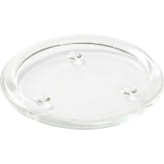 Casual GLASS CANDLE HOLDER ROUND PLATE Elegant