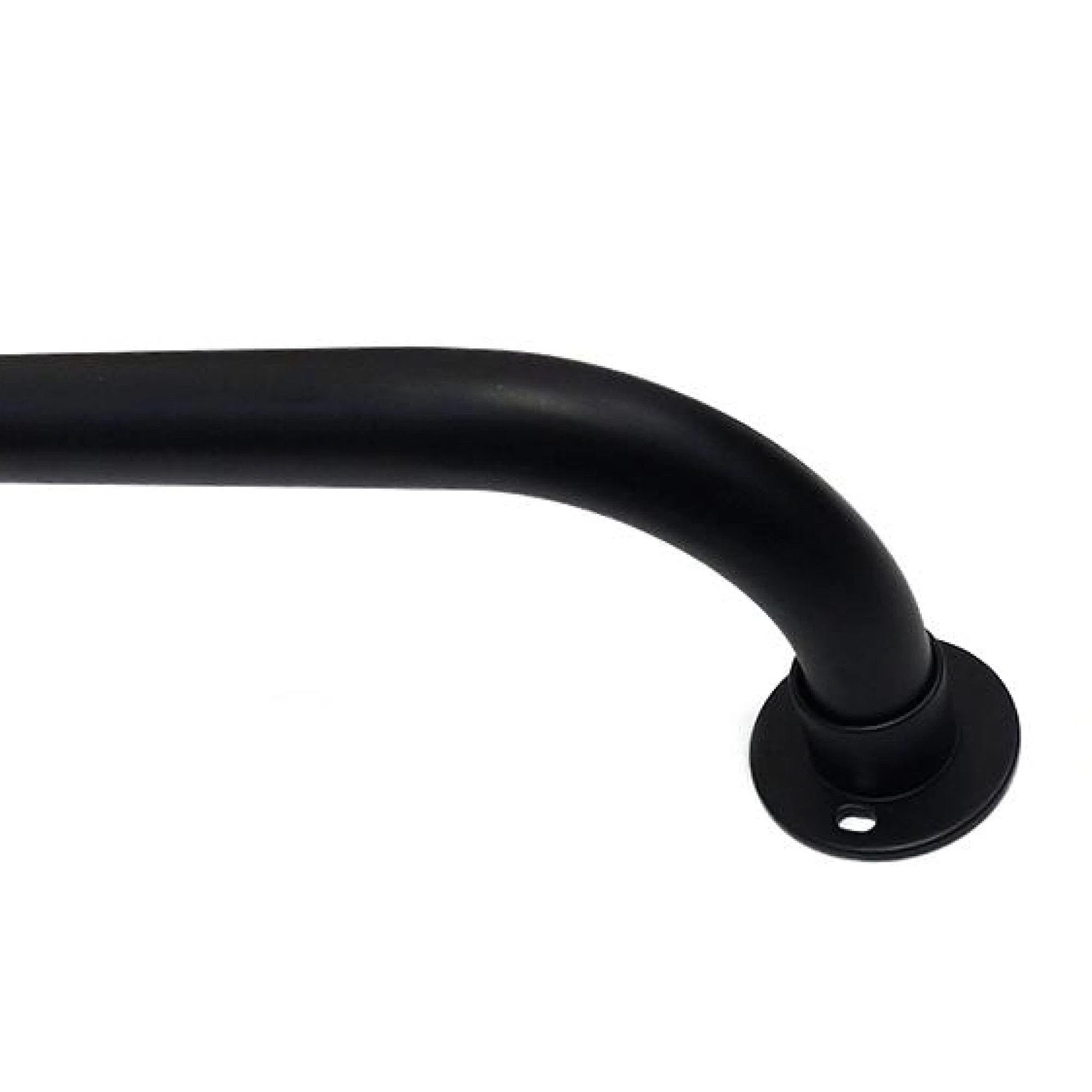 Authentic Black Finish Blackout Curtain Pole Set Fine Crafted